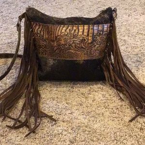 Custom Leather Crossbody with Fringe
